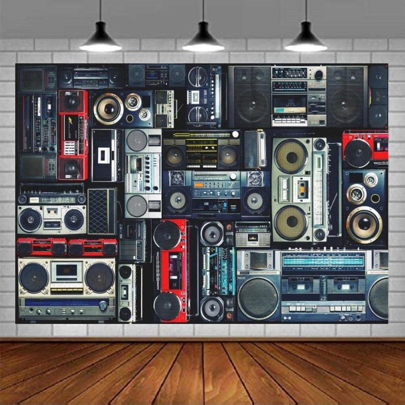 Audio Music For Background - Latar Belakang Fotografi Radio Boombox Retro