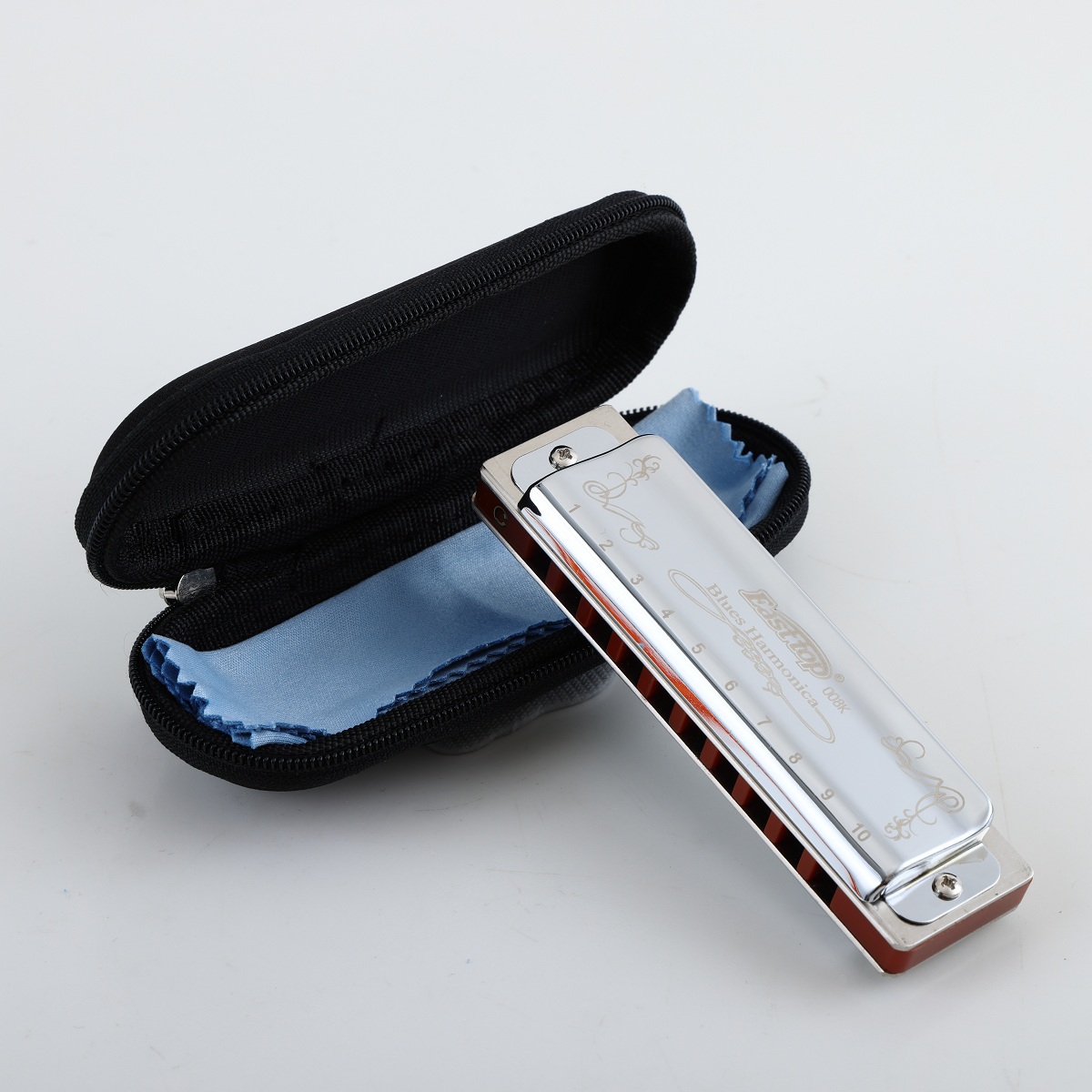 Harmonica 10 Hole - EASTTOP T008K Harmonika Diatonik Warna Biru