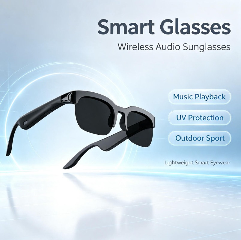 Audio Music Play - Kacamata Pintar Audio 2026, Panggilan Bluetooth,