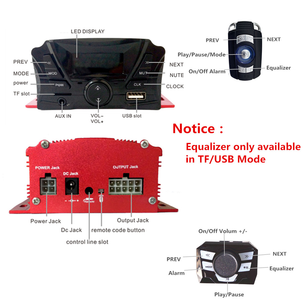 12V 4 Saluran UTV ATV Golf Car - Audio Music Player ulasan dan harga