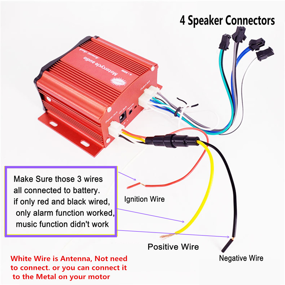 12V 4 Saluran UTV ATV Golf Car - Audio Music Player ulasan dan harga