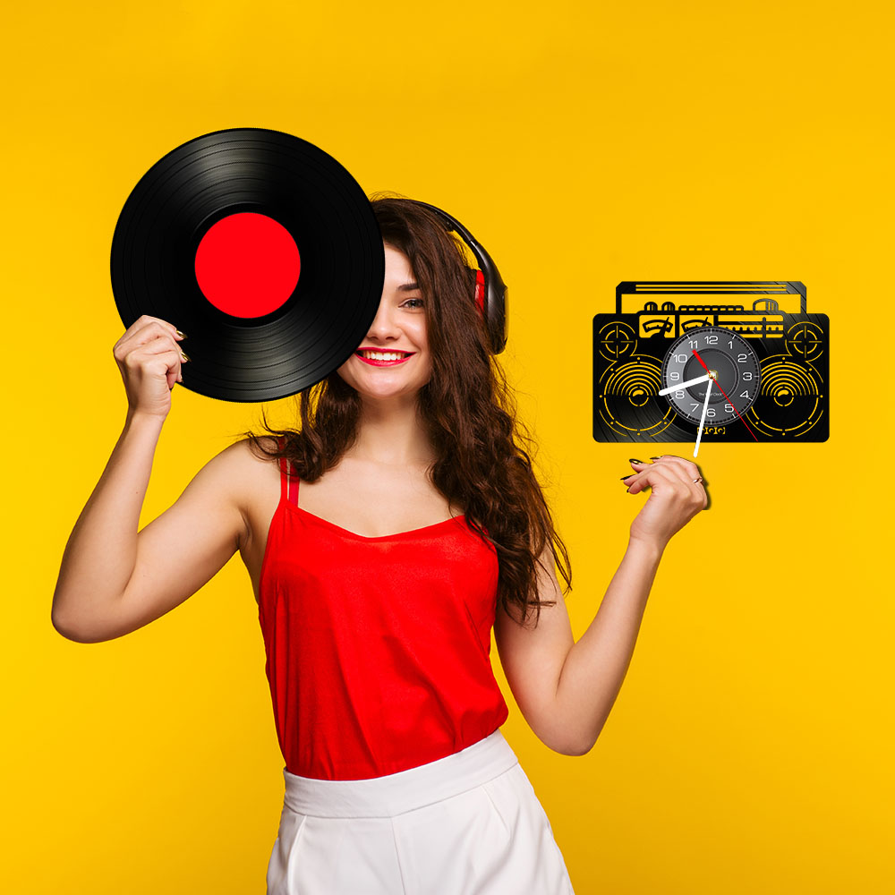 Boombox Jam Dinding Perekam Ra - Audio And Music Separate ulasan dan harga