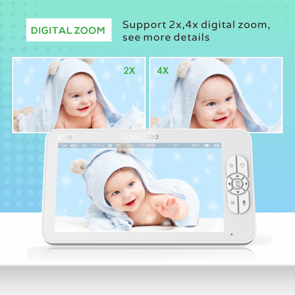 7.0 Inci Monitor Bayi Video HD - Audio Hd Music ulasan dan harga