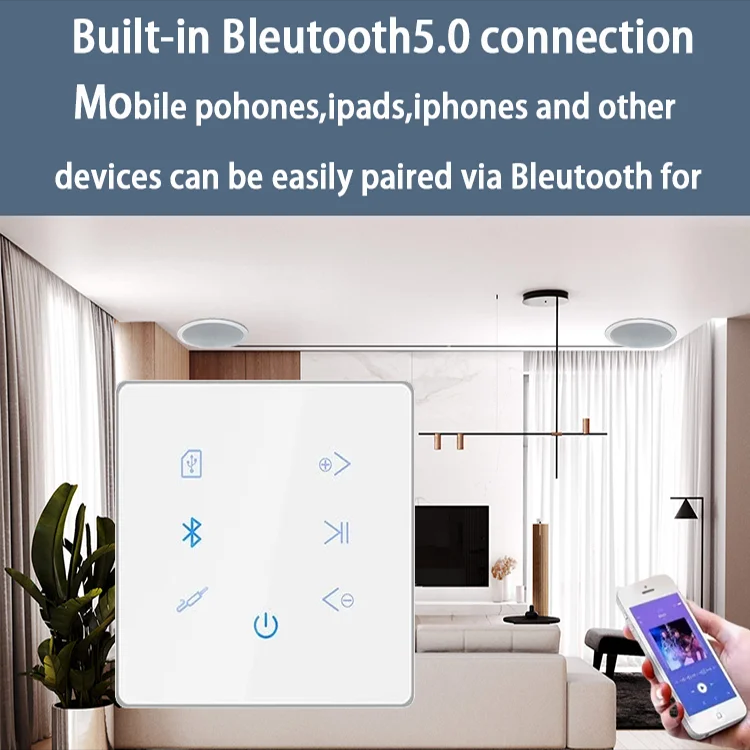 Amplifier Dinding Bluetooth, p - Audio Music For Background ulasan dan harga