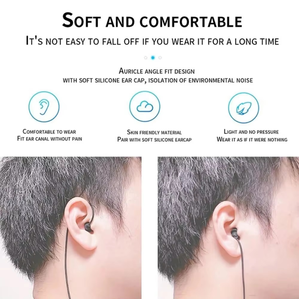 Headphone berkabel pendek 3.5m - Audio Music Player ulasan dan harga