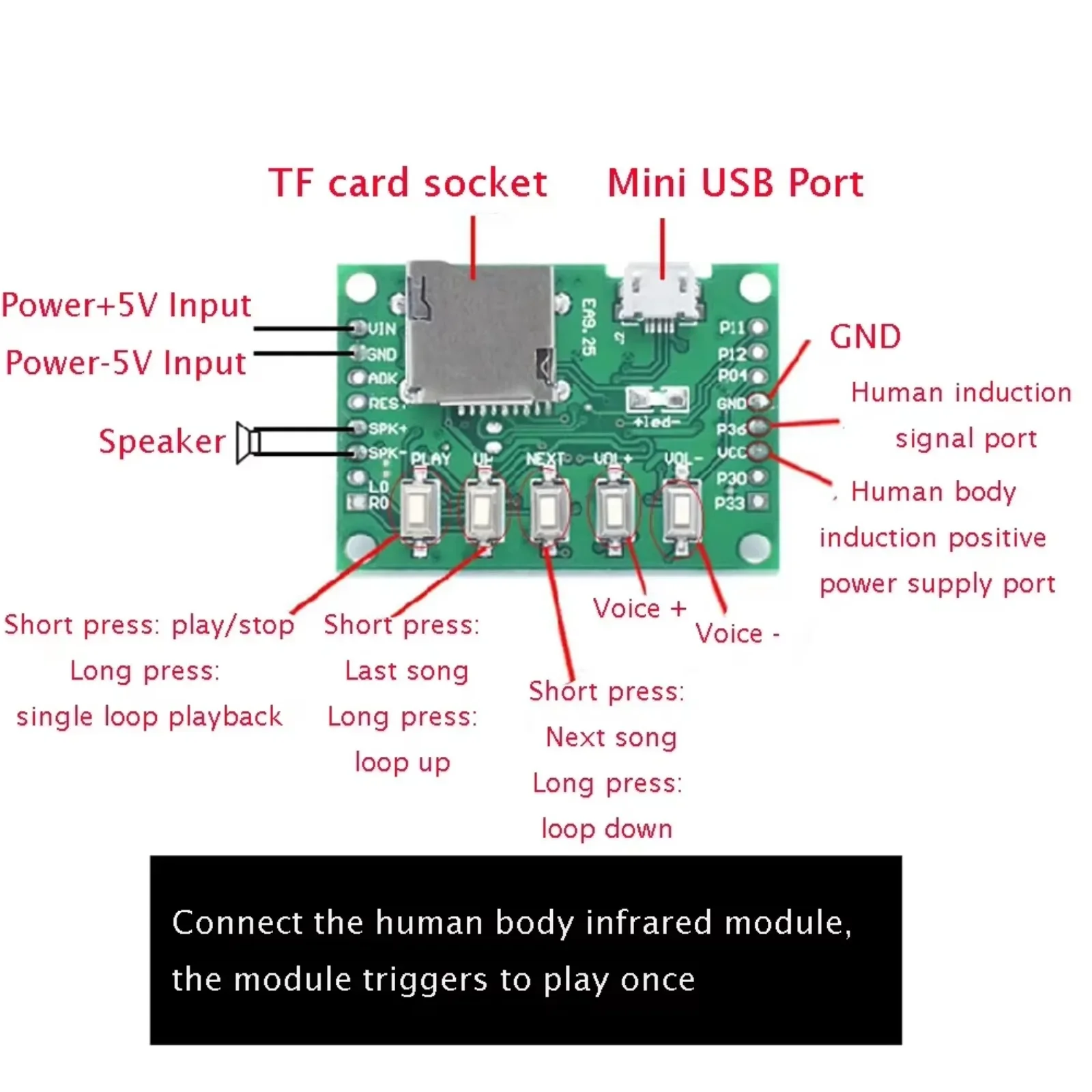 Kit Modul Pemutaran Musik MP3  - Download Audio Music Player ulasan dan harga